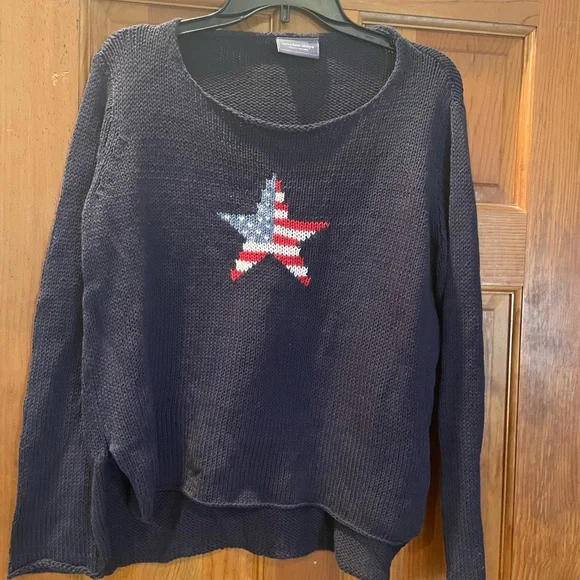 Wooden Ships Navy Star Sweater - Picture 1 of 2